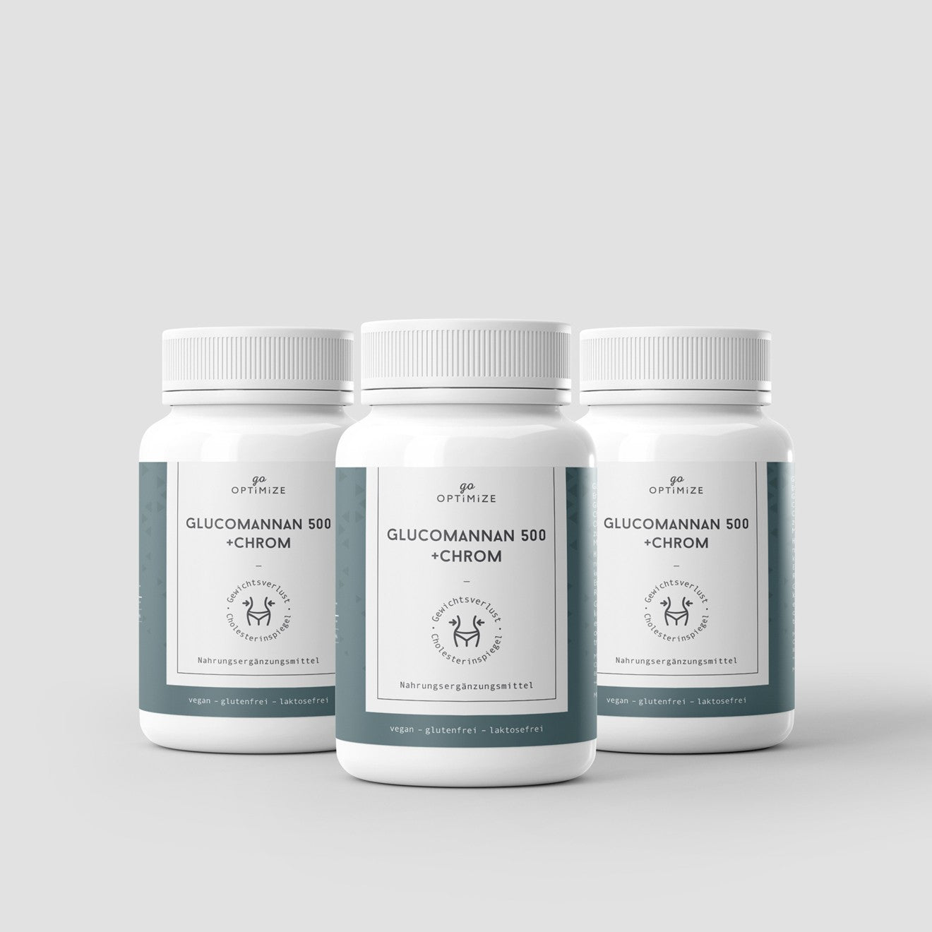 go-Optimize-Glucomannan 500 + Chrom (3 x120 Kapseln)