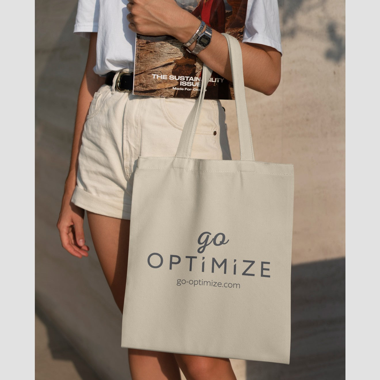 go Optimize Stoff-Tragtasche